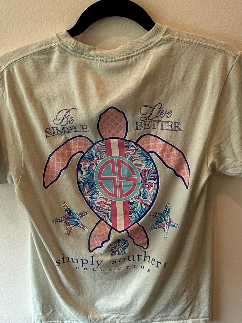 Simply Southern Sea Turtle Graphic T Shirt Small Coastal Preppy